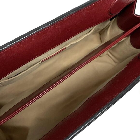 GUCCI Ophidia GG Small Shoulder Bag Navy Red Suede Leather - 645-082325 - Picture 13 of 14